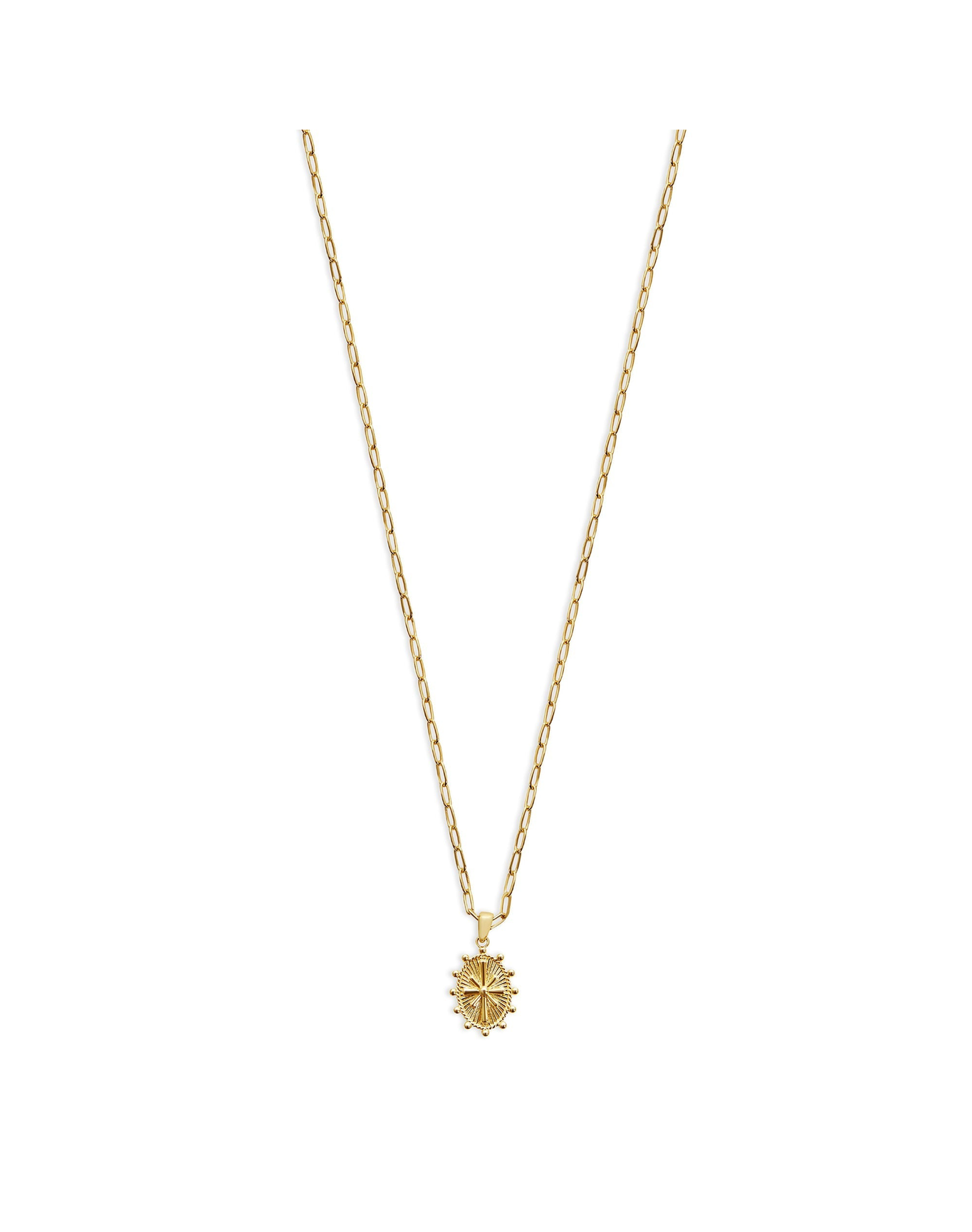 The Beaded Pendant Necklace | Gold Plated Brass