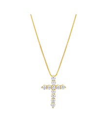 The Bella Pave Cross Pendant | Gold Vermeil and Sterling Silver