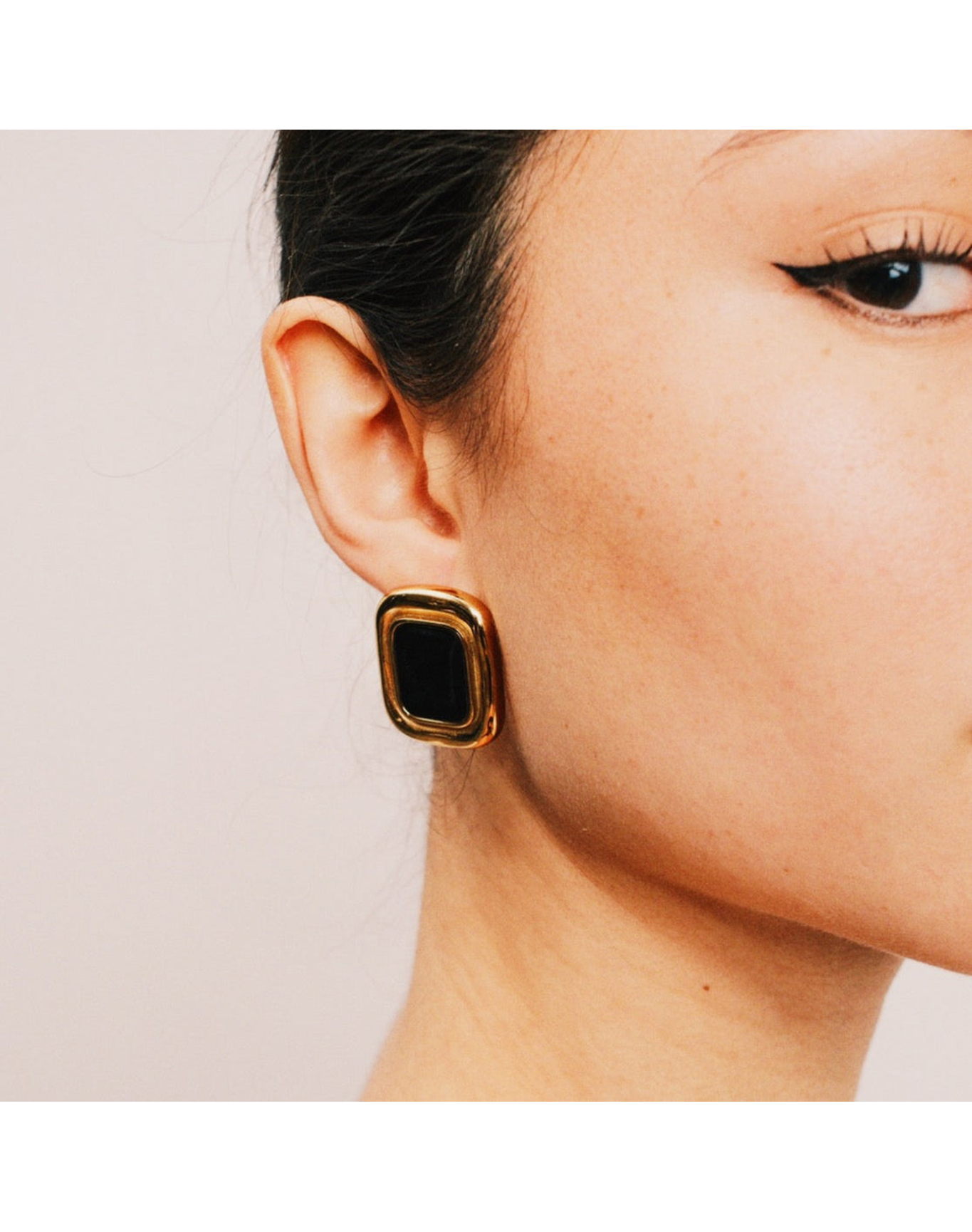 The Black Heirloom Earrings | Brass