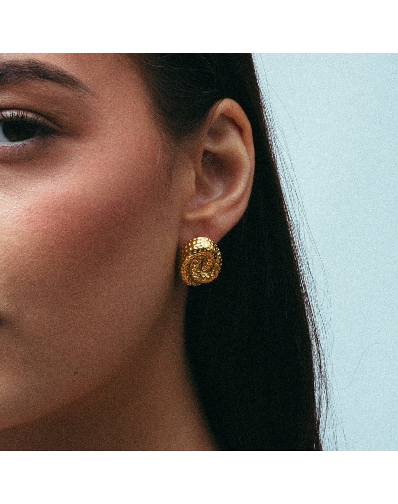 The Bold Texture Seashell Earrings | Gold Vermeil