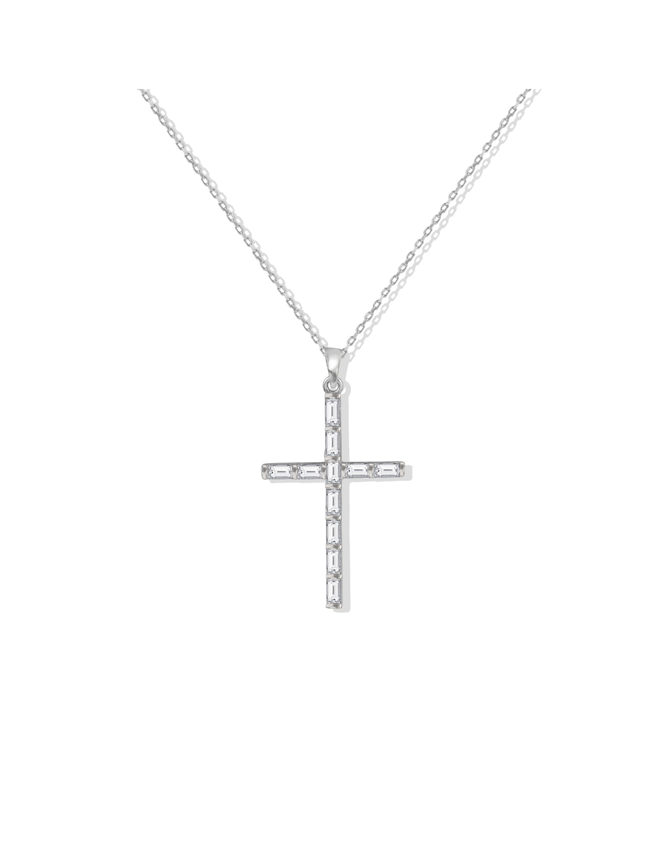 The CZ Baguette Cross | Sterling Silver