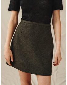 The Cashmere Mini Skirt | Spruce