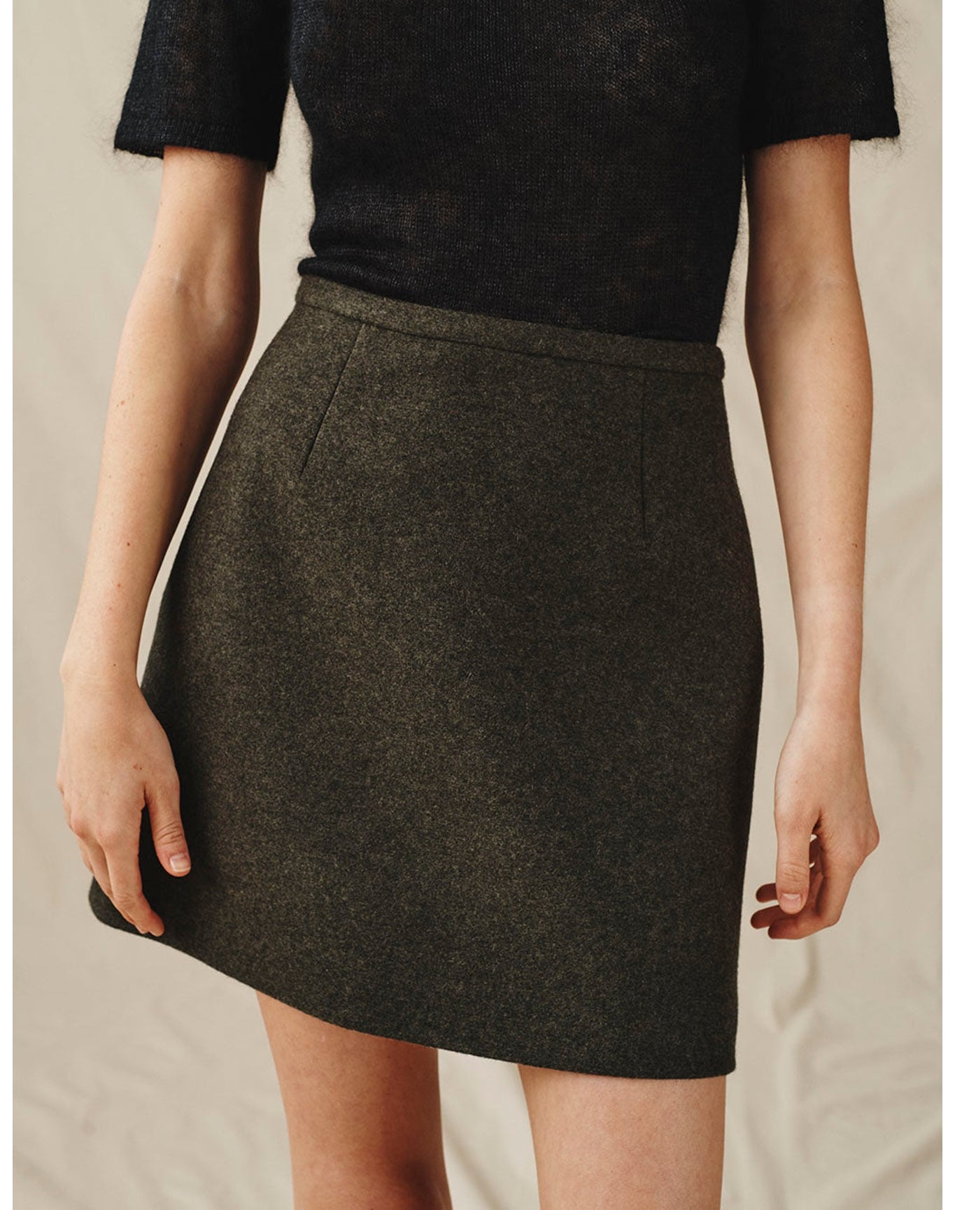 The Cashmere Mini Skirt | Spruce