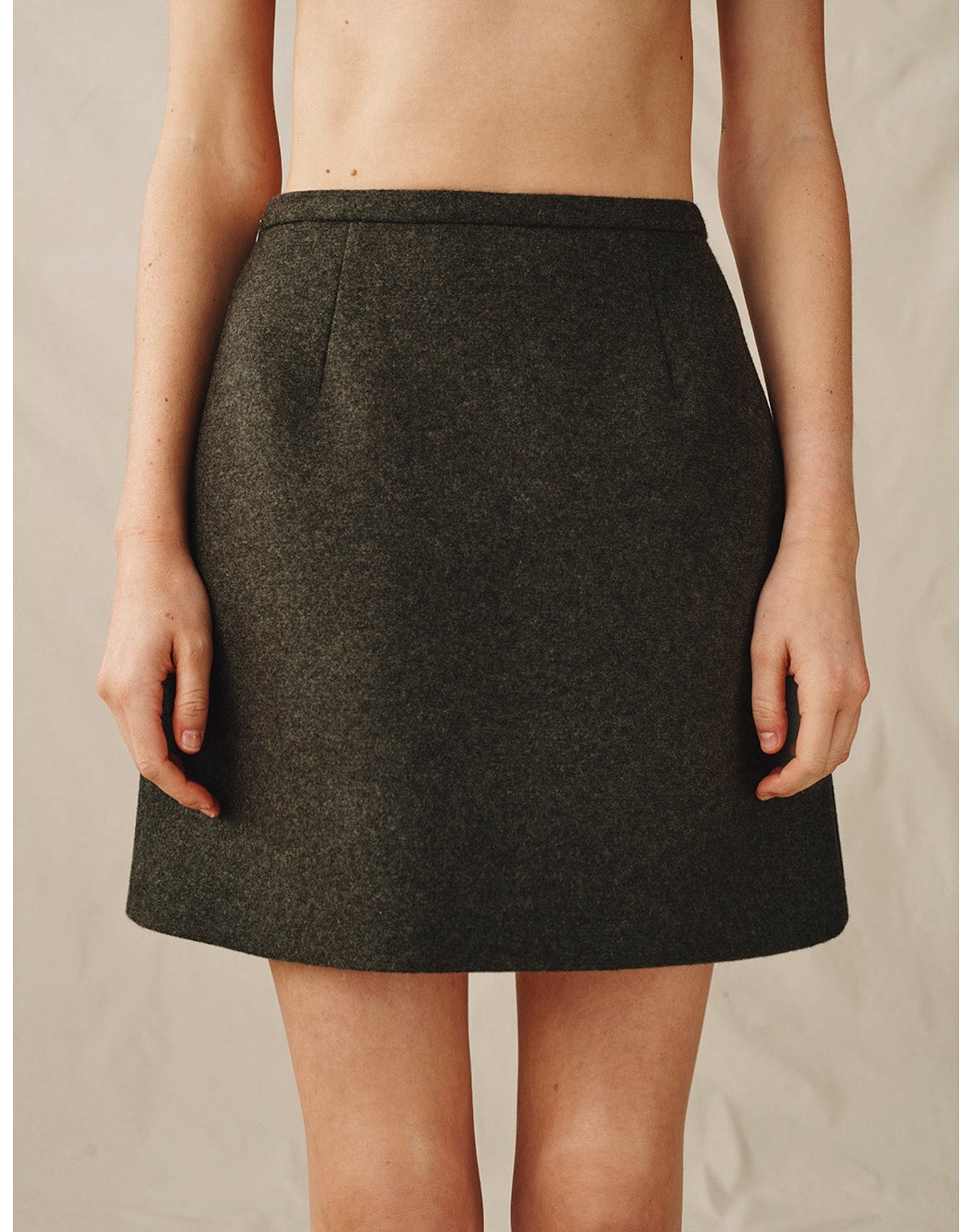The Cashmere Mini Skirt | Spruce