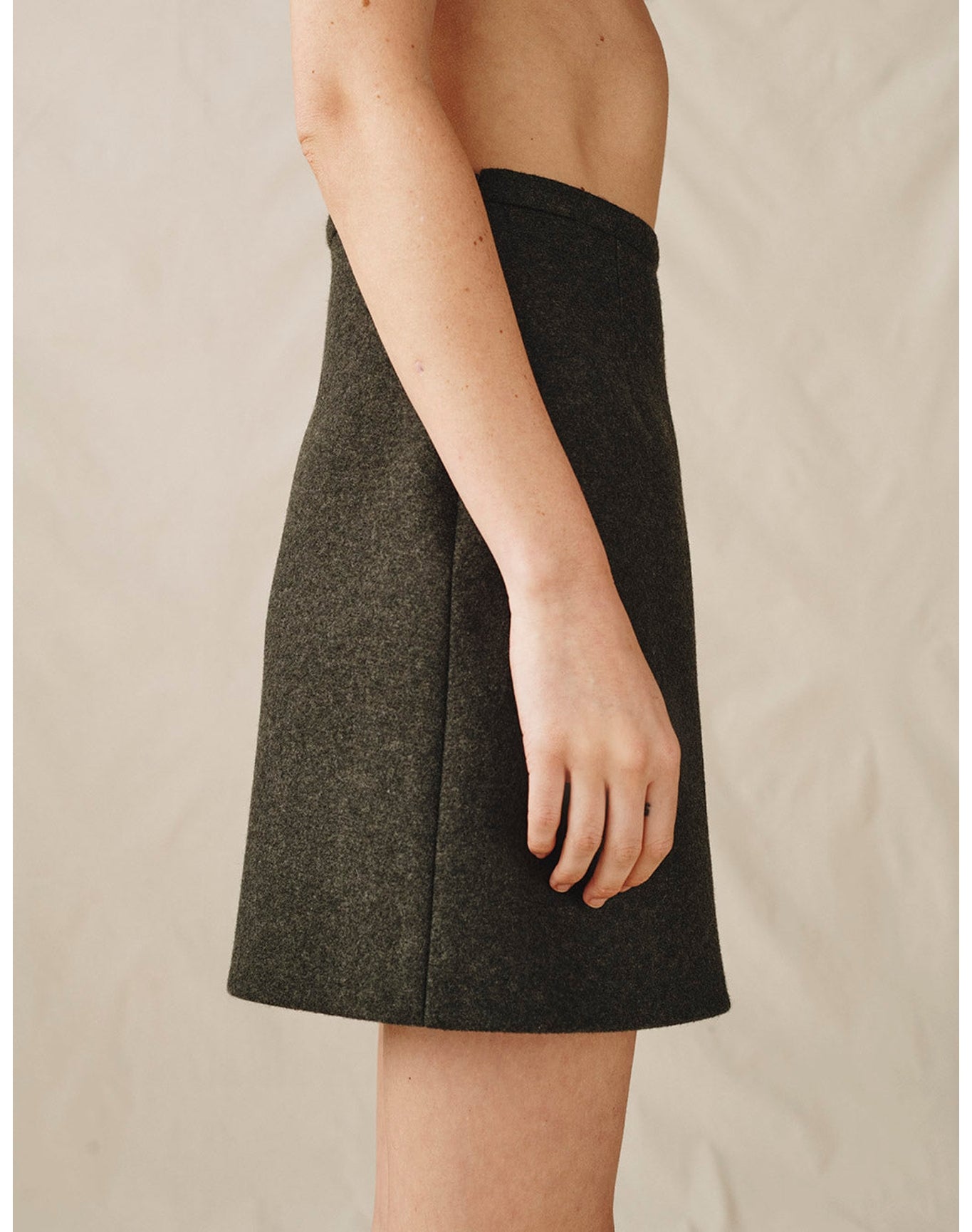 The Cashmere Mini Skirt | Spruce