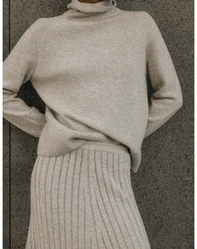 The Cashmere Wool Turtleneck | Taupe