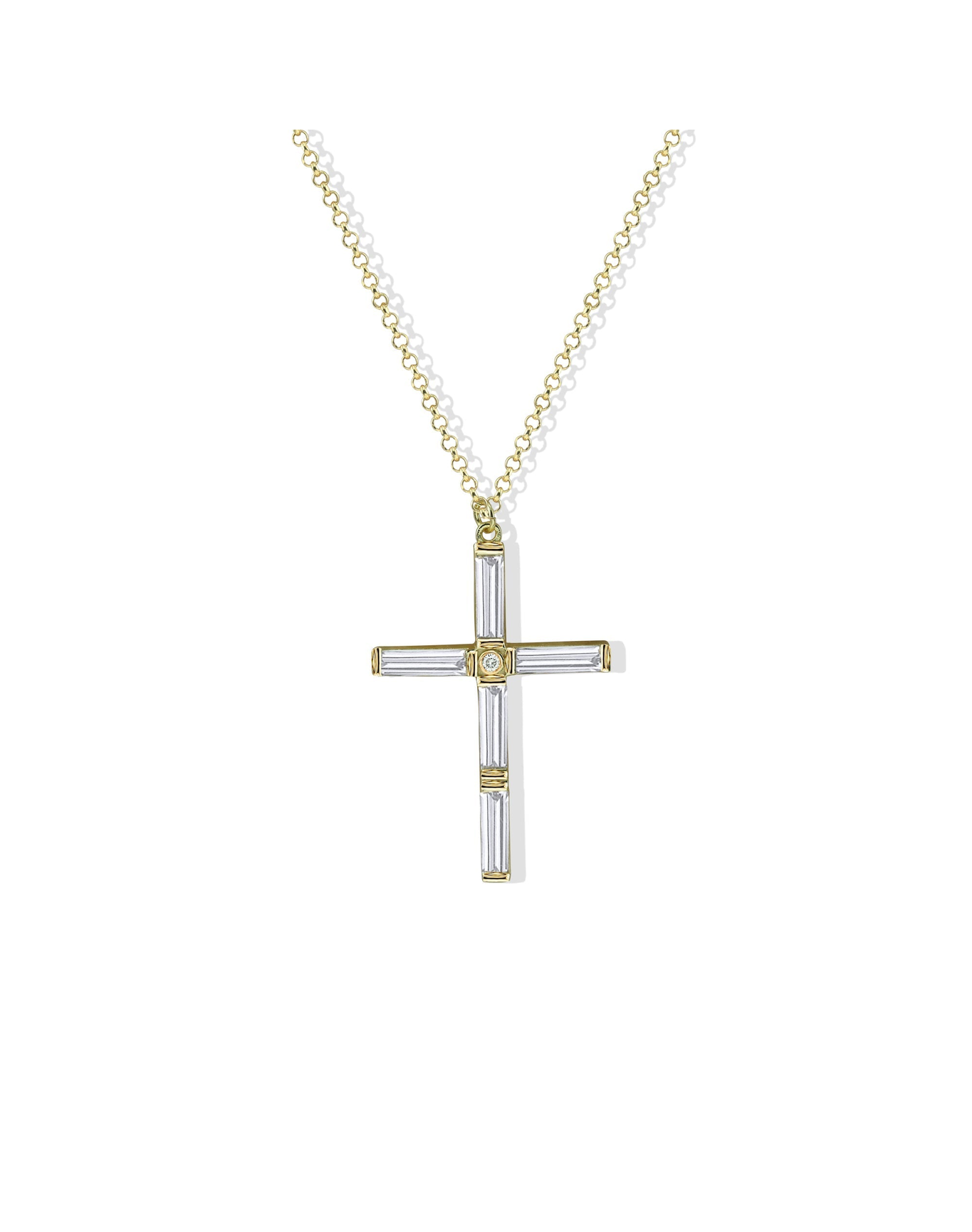 The Celia Cross Necklace | Gold and Silver