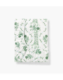 The Crib Sheet | Green Vine Stripe