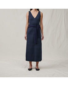 The Deep Column Dress | Midnight