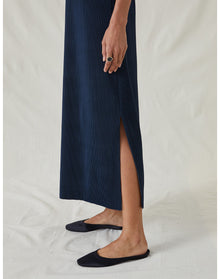 The Deep Column Dress | Midnight