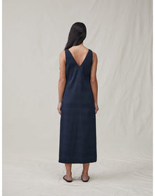 The Deep Column Dress | Midnight