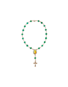 The Emerald Rosary Anklet | Gold Filled 18kt Gold Vermeil