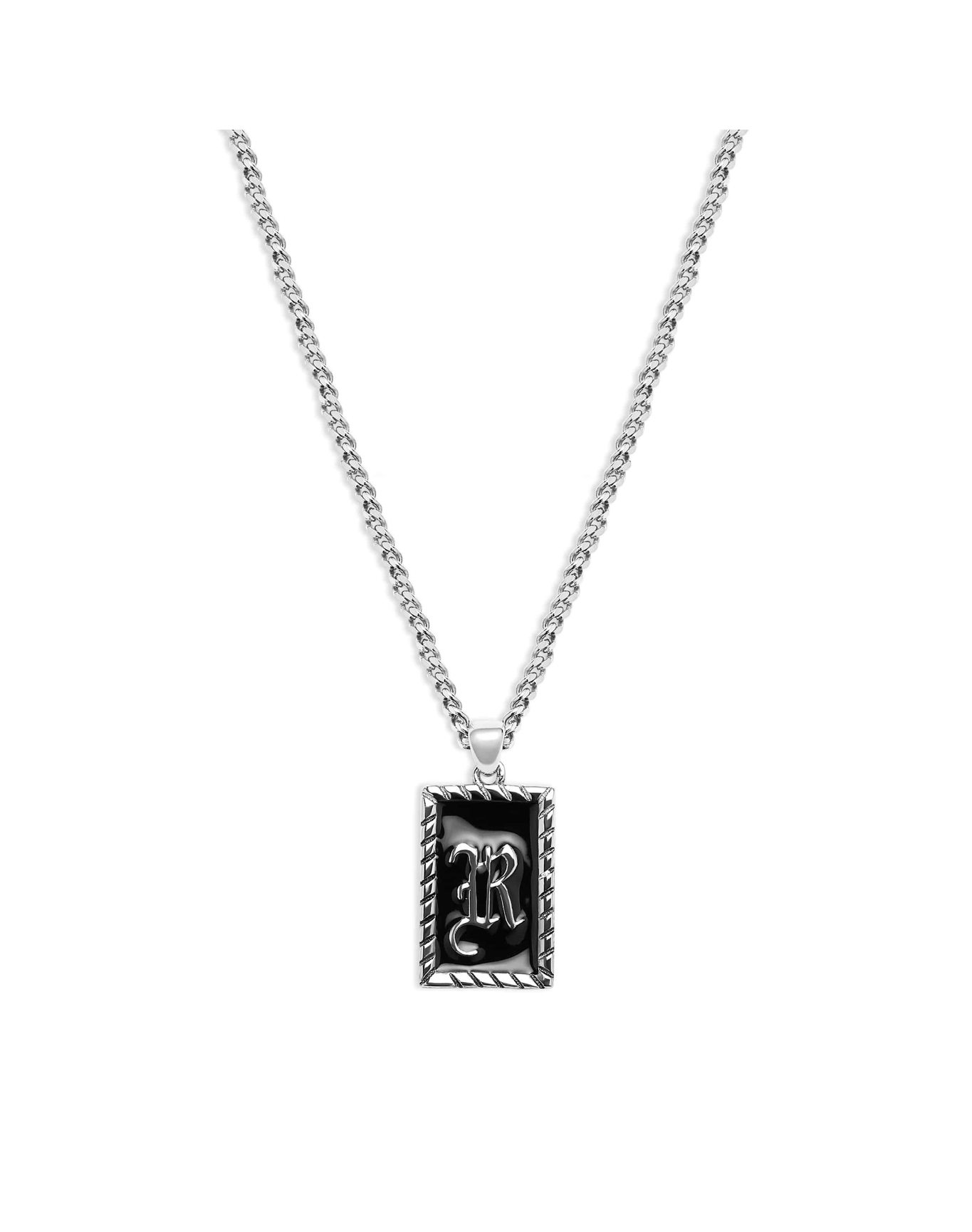 The Enamel Initial Pendant | Gold Vermeil and Sterling Silver