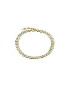 The Essential Two Tone Curb Anklet For Elegant Style | Gold Plated Sterling Silver