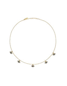 The Evil Eye Pave Charm Collar Necklace | Sterling Silver Gold Vermeil