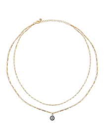 The Figaro Evil Eye Layering Necklace | Gold Vermeil
