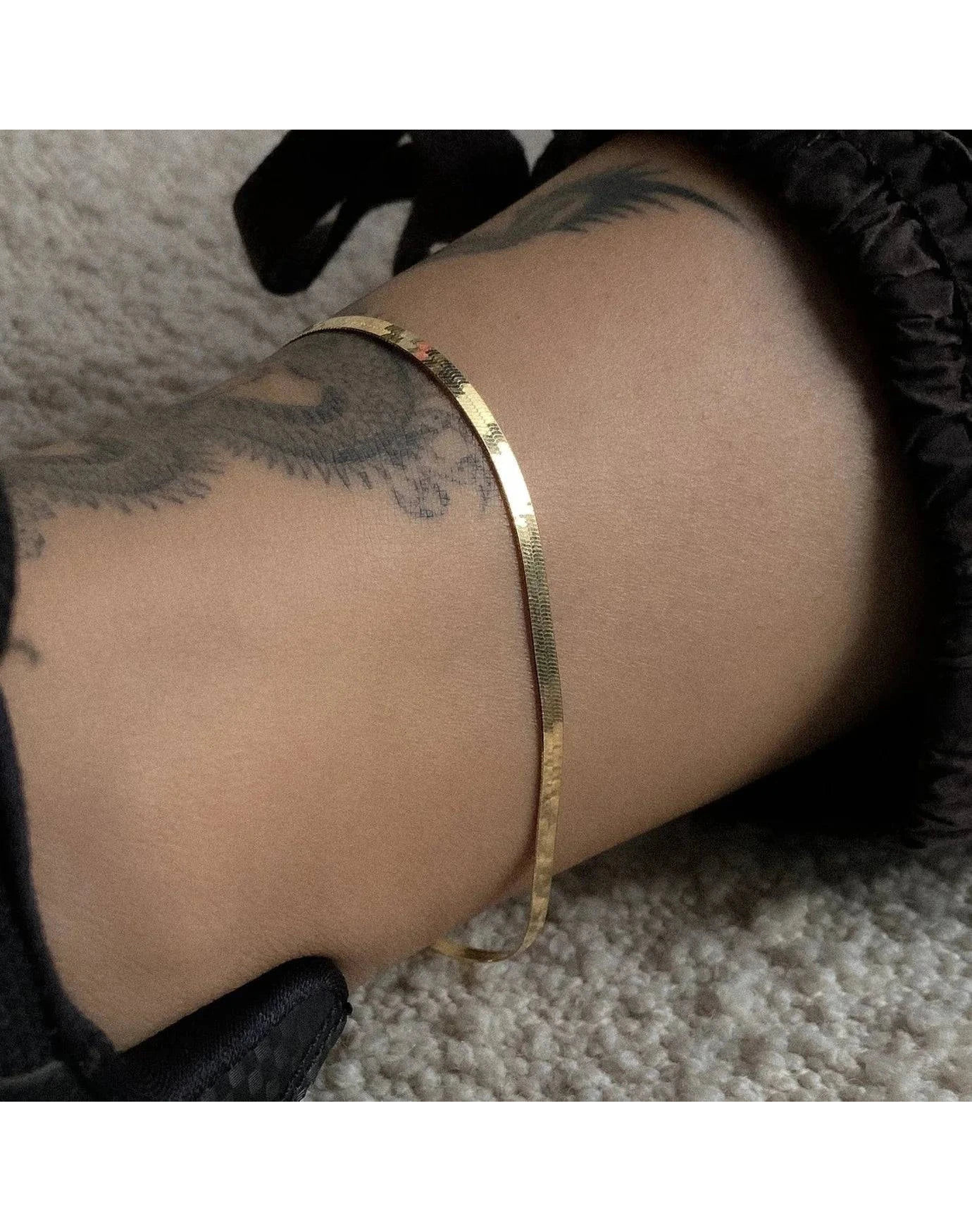 The Flat Chain Anklet | Gold Vermeil and Sterling Silver