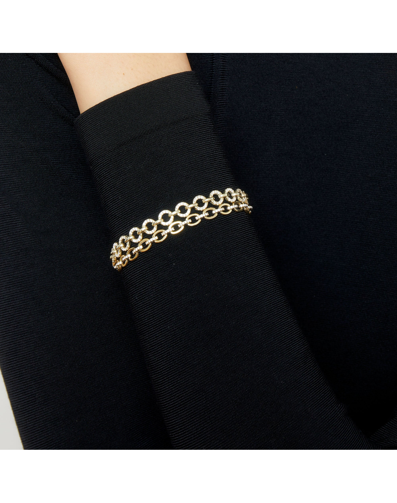 The Full CZ Circle Bracelet | Gold Plated Sterling Silver