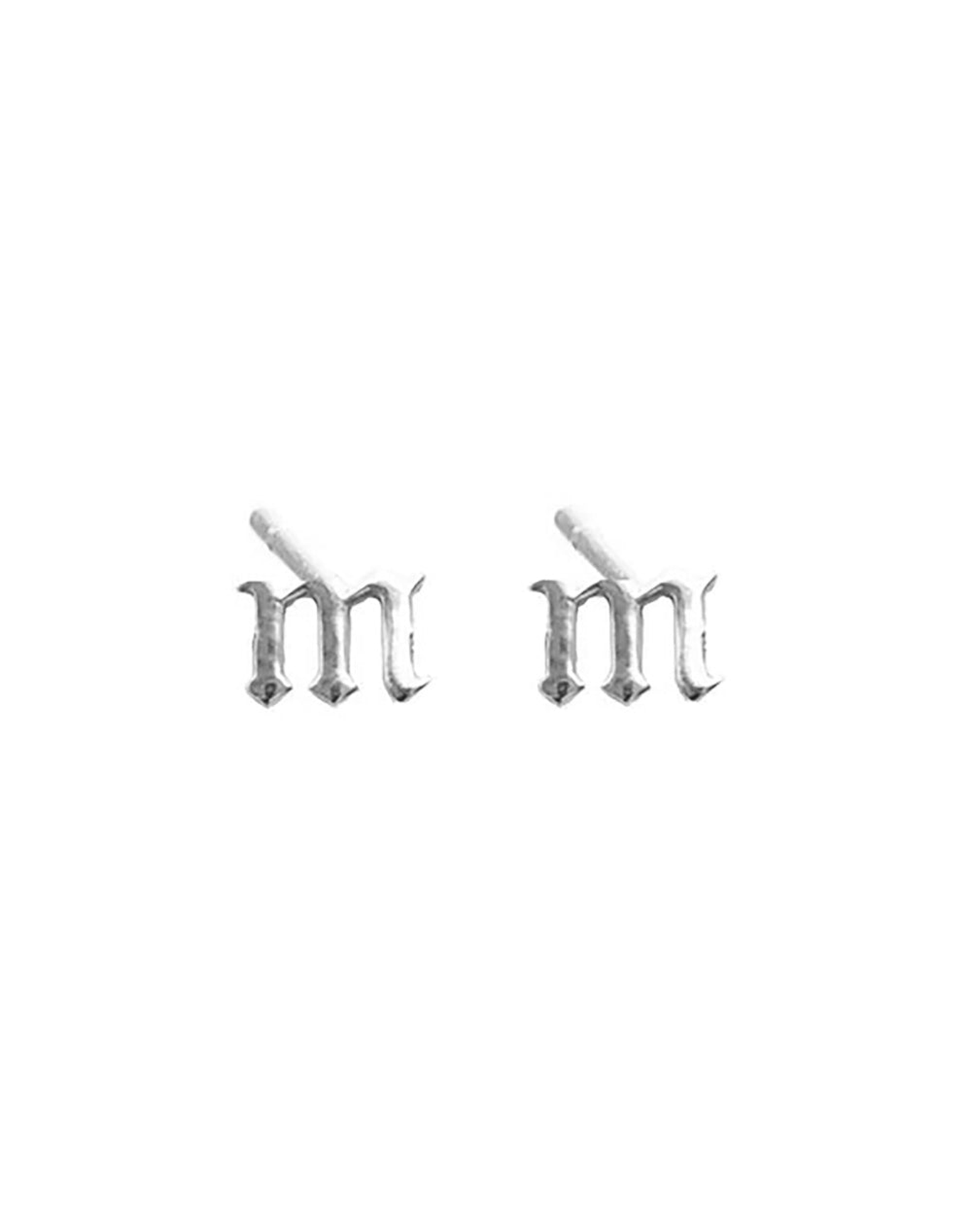The Gothic Initial Earrings Lowercase | Gold Vermeil