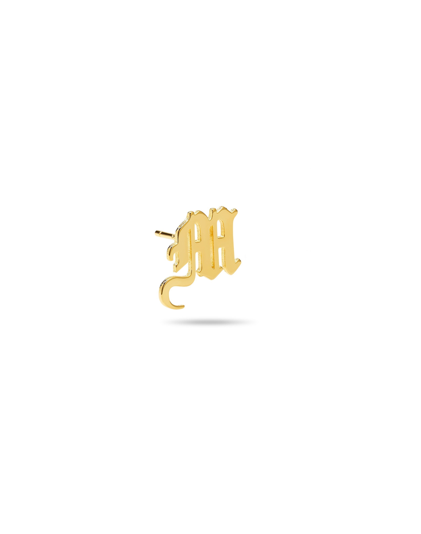 The Gothic Initial Earrings Uppercase | Gold Vermeil