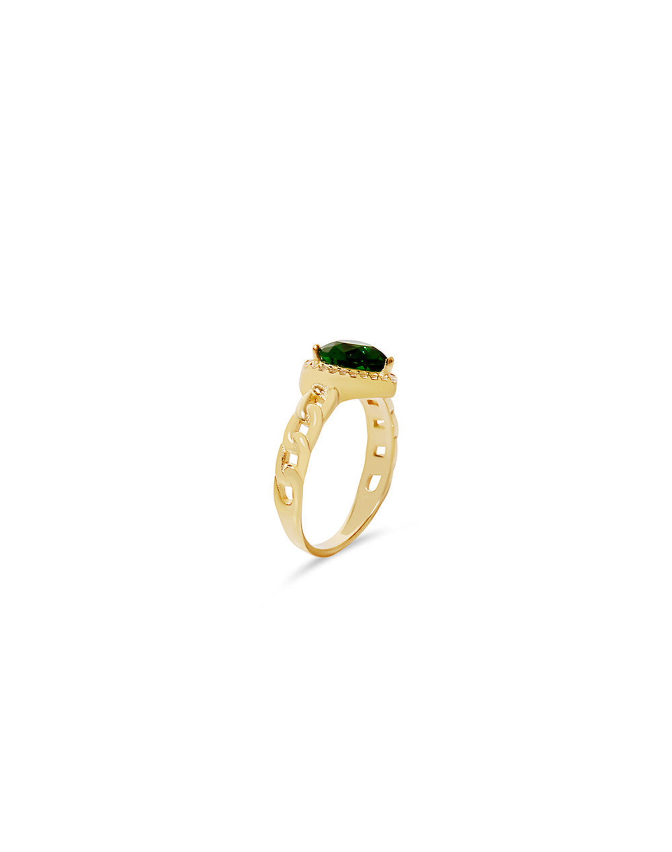 The Green Emerald Heart Ring | Cubic Zirconia