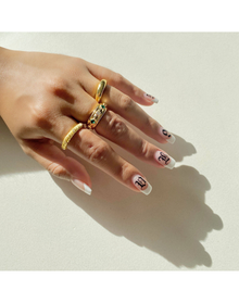 The Green Emerald Solitaire Band | Gold Vermeil