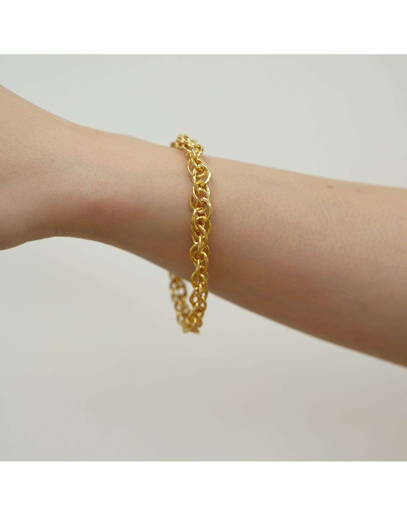 The Hollow Rope Bracelet | 18kt Gold Plated Sterling Silver