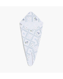 The Hooded Towel | White Floral Patchwork