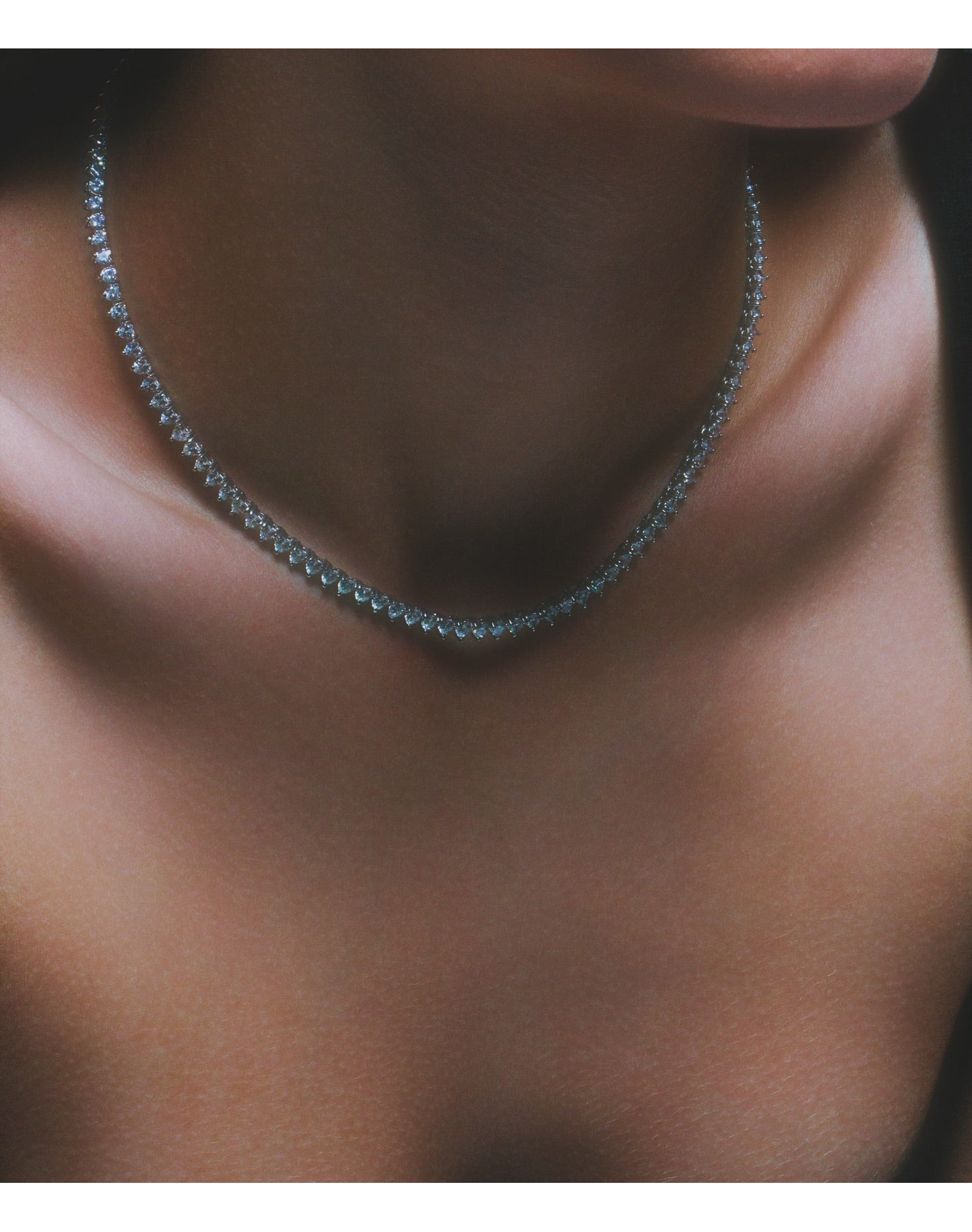 The Iced Out Heart Tennis Necklace | Cubic Zirconia
