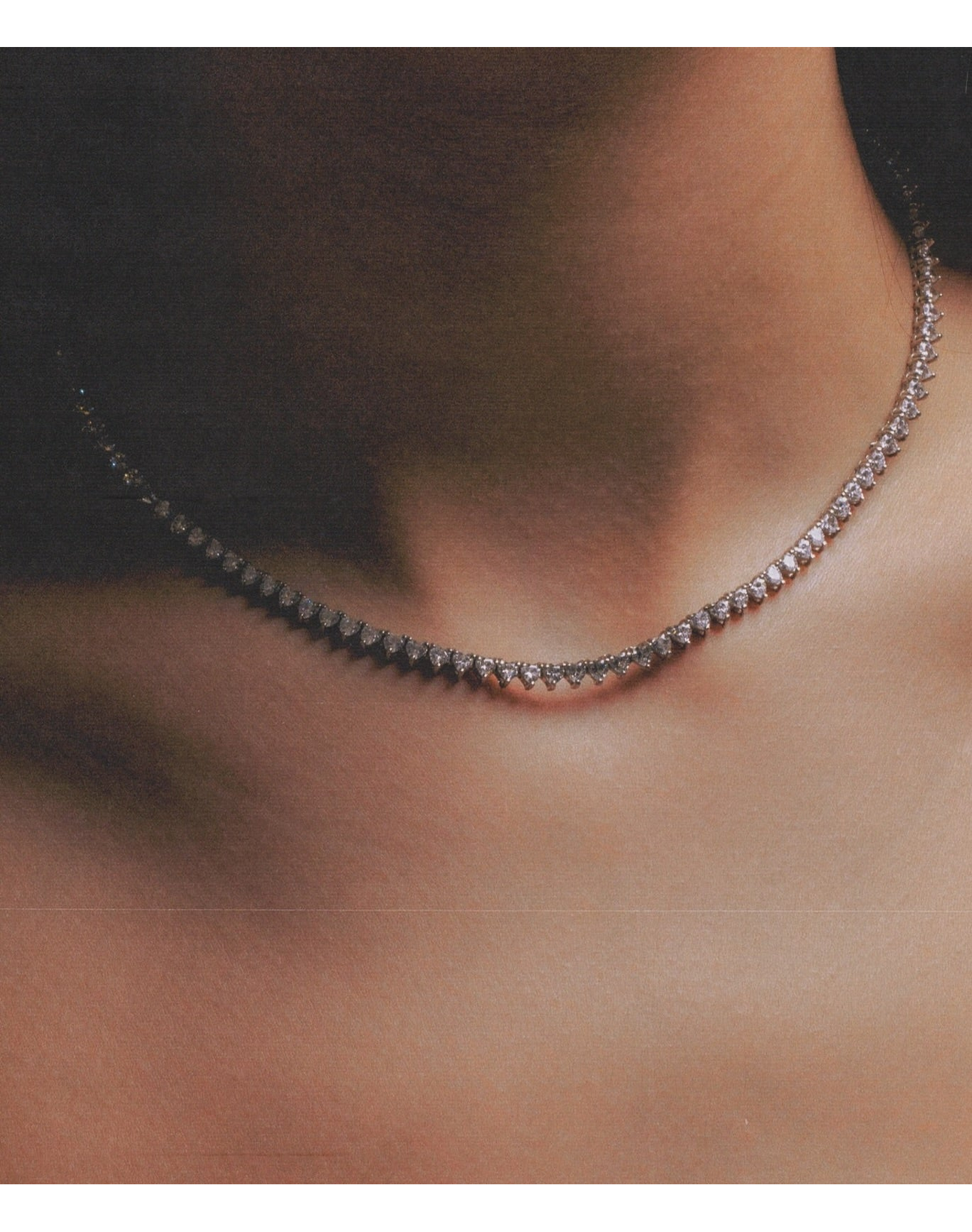 The Iced Out Heart Tennis Necklace | Cubic Zirconia