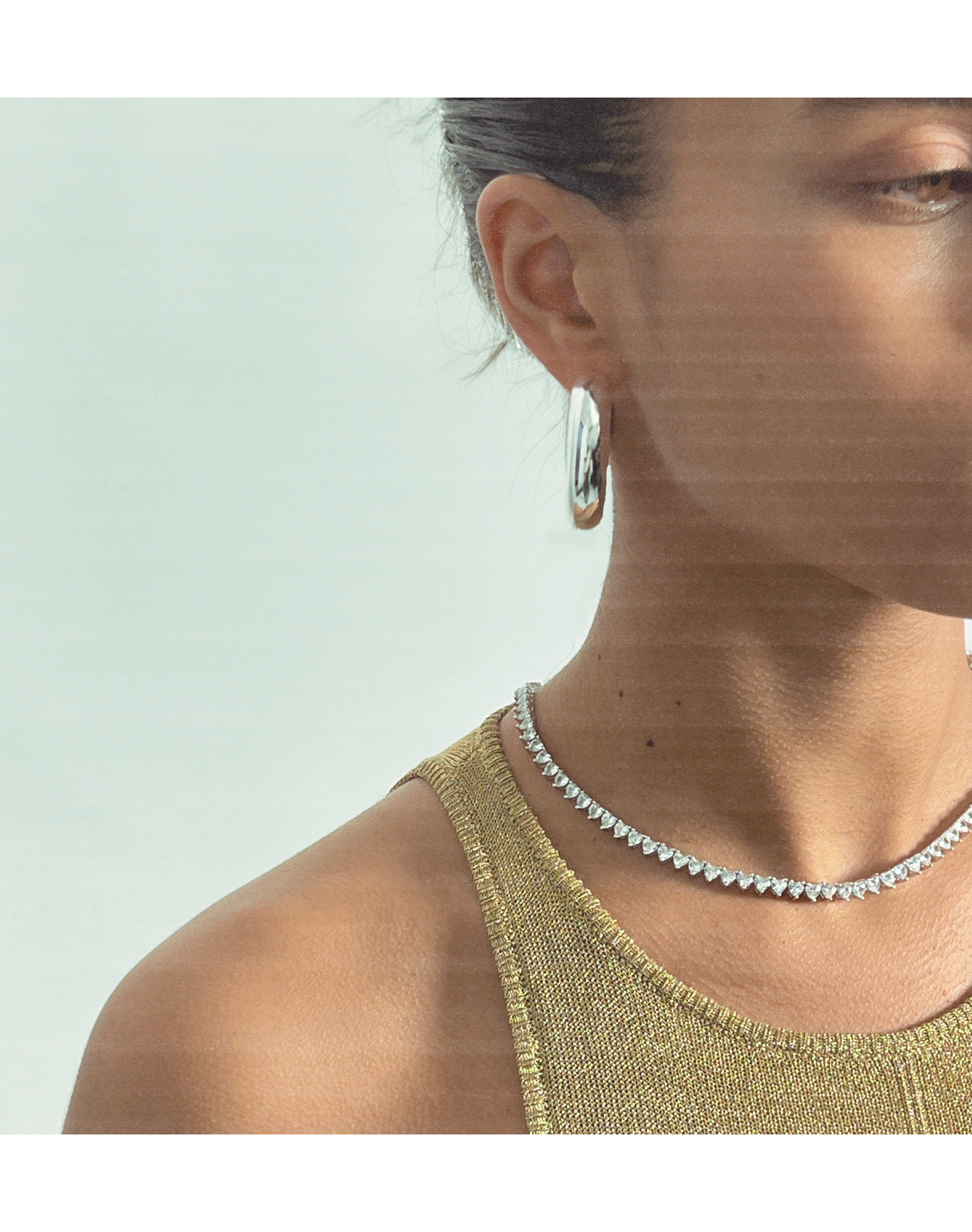 The Iced Out Heart Tennis Necklace | Cubic Zirconia