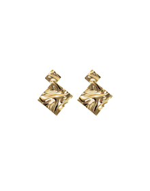 The Iza Square Earrings | Gold and Silver