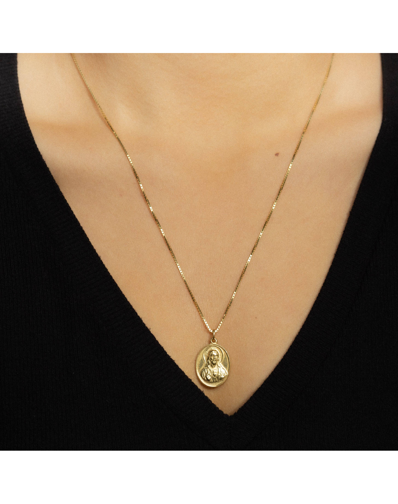 The Jesus Saint Medal Double Sided | Gold Vermeil and Sterling Silver