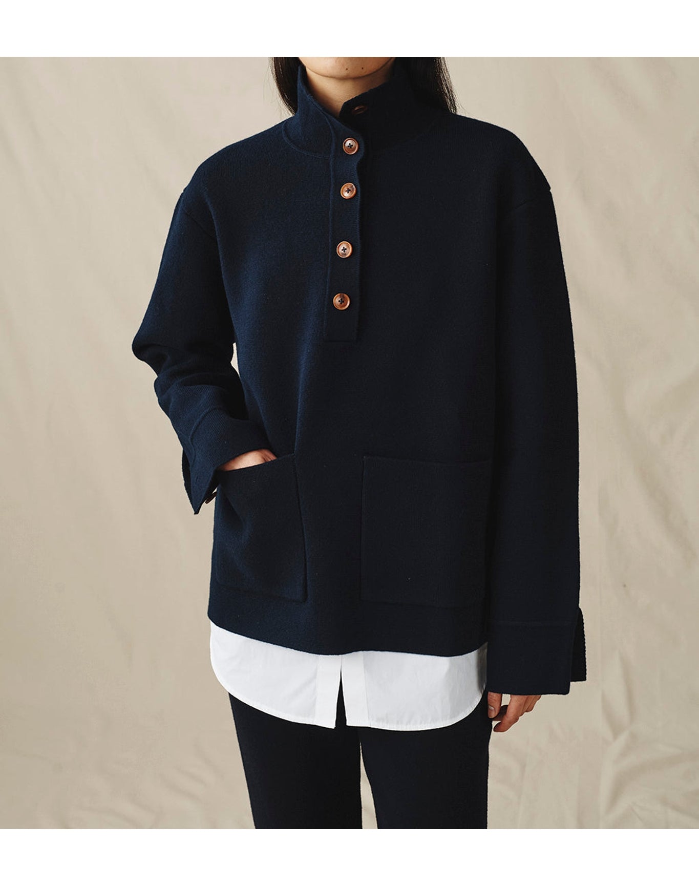 The Knit Pop-Over | Midnight