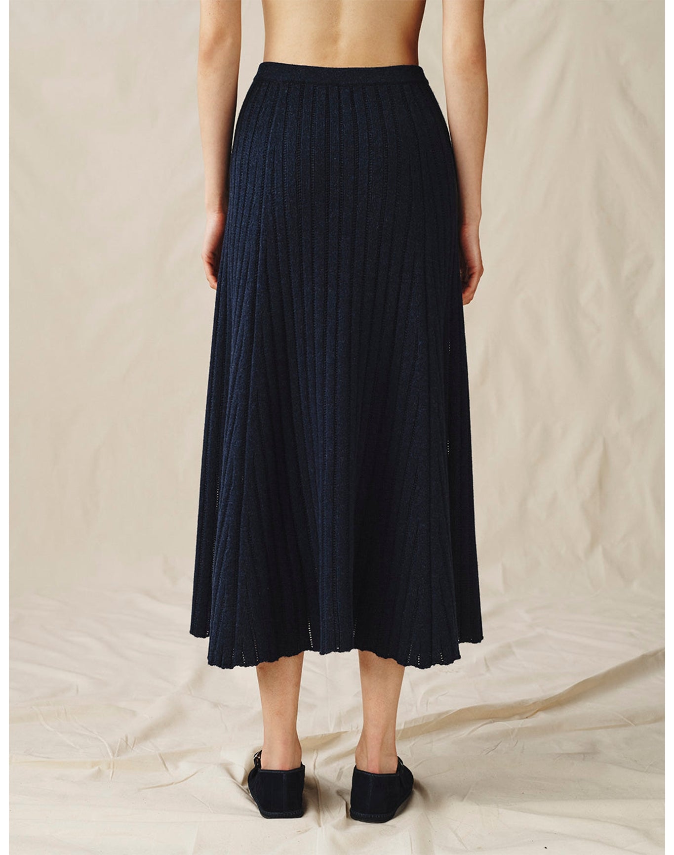 The Knit Skirt | Navy Melange