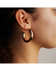 The Large Gold Hailey Hoops | Gold Vermeil