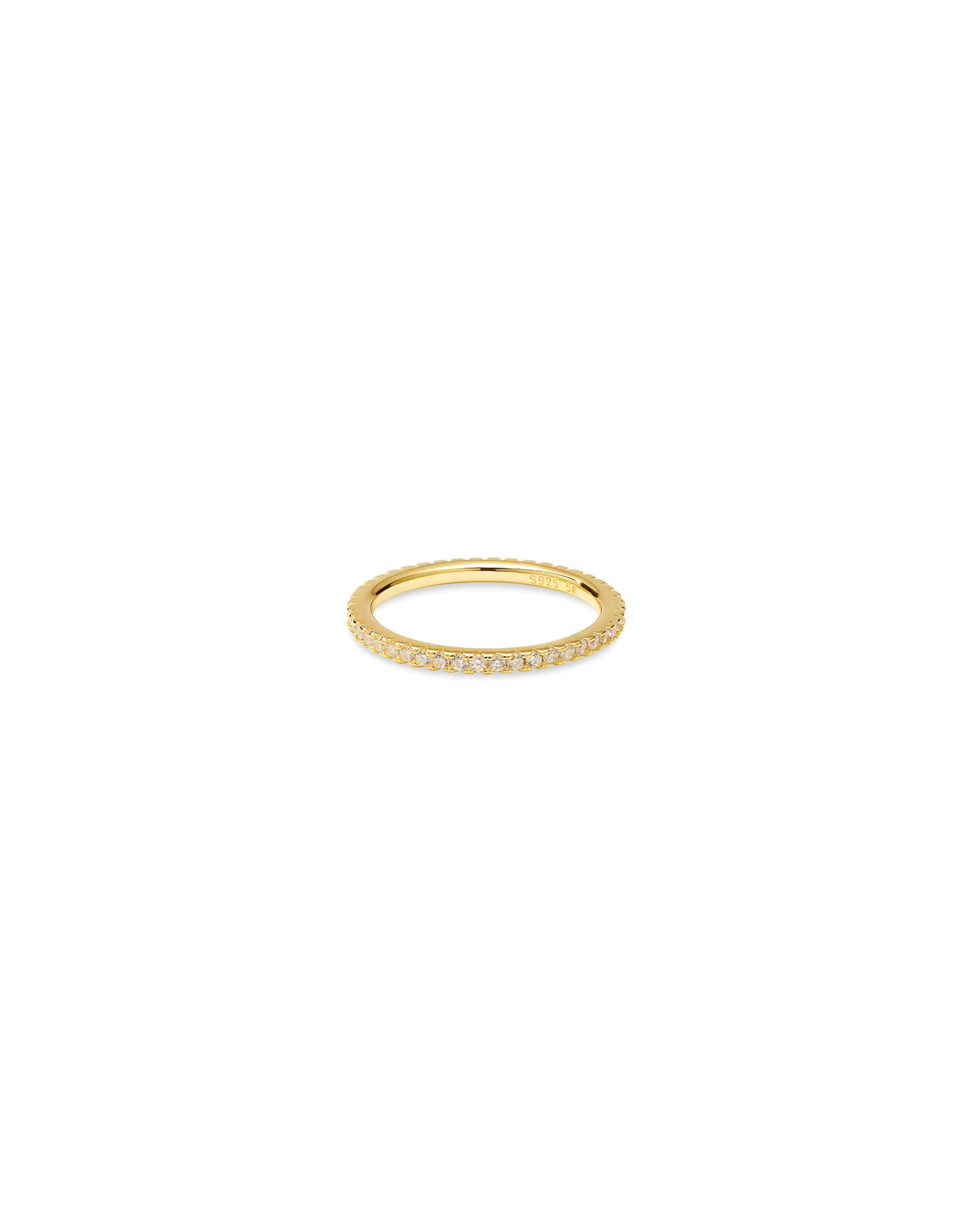 The M Essential Pave' Band | Gold Vermeil and Silver