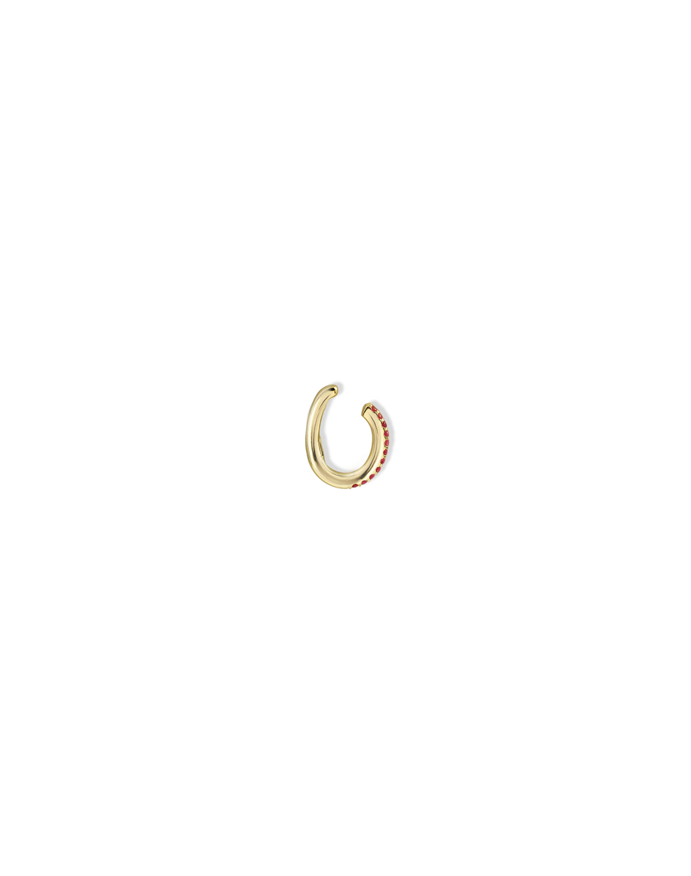 The Magenta Cz Ear Cuff | Gold Plated Sterling Silver