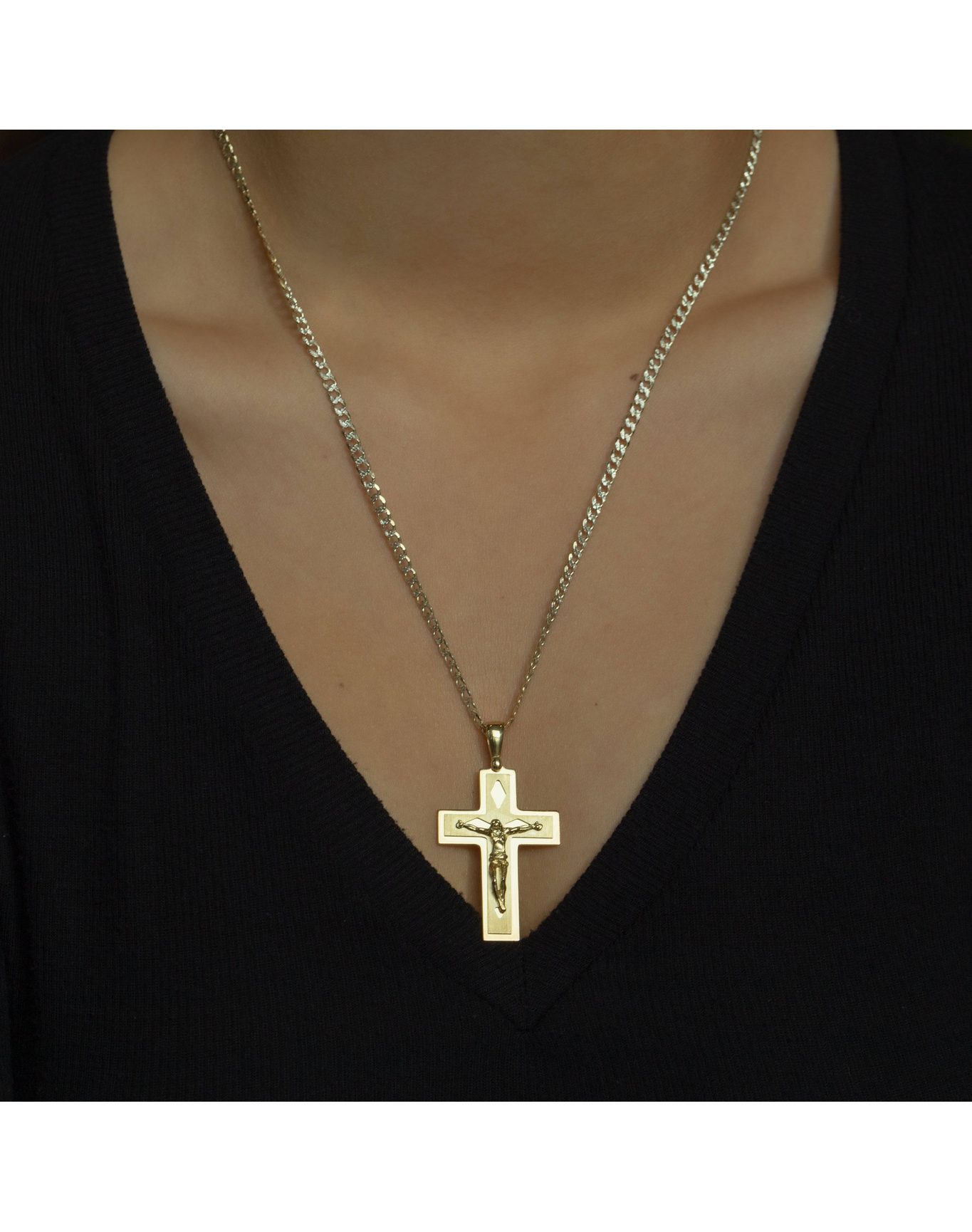 The Maiori Cross Necklace | Gold Vermeil and Sterling Silver