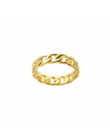 The Mid Size Curb Ring | Gold Vermeil and Silver