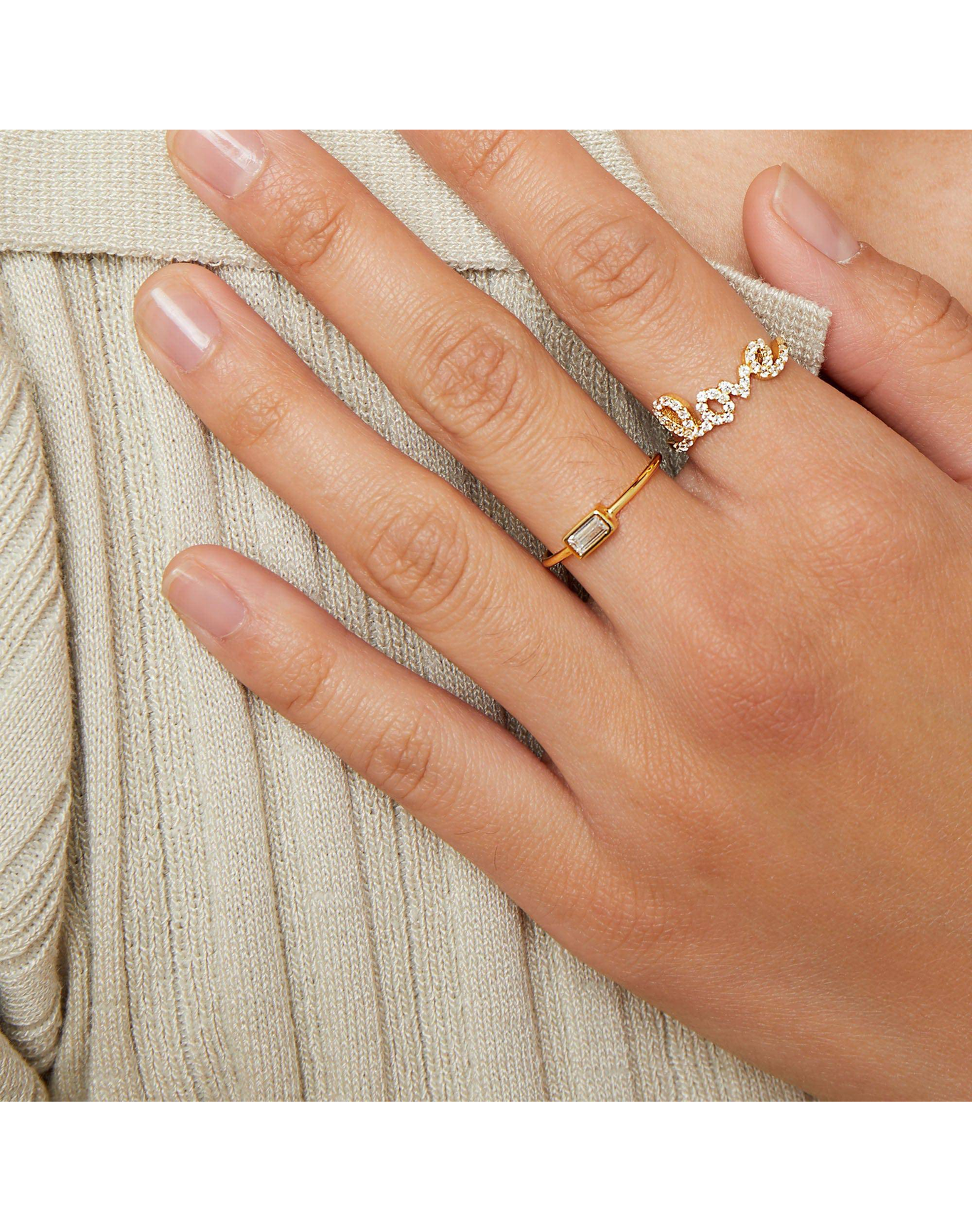 Size 5 - 8 | The Mini Emerald Cut Ring | Gold Vermeil and Sterling Silver