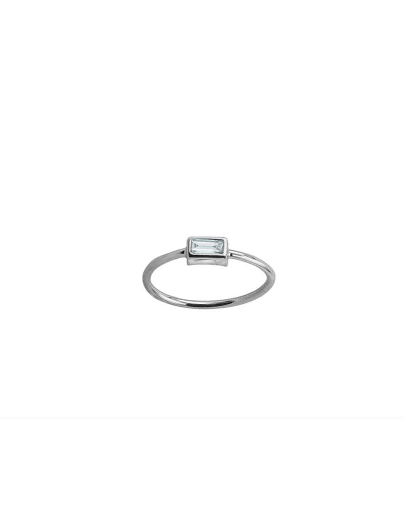 Size 5 - 8 | The Mini Emerald Cut Ring | Gold Vermeil and Sterling Silver