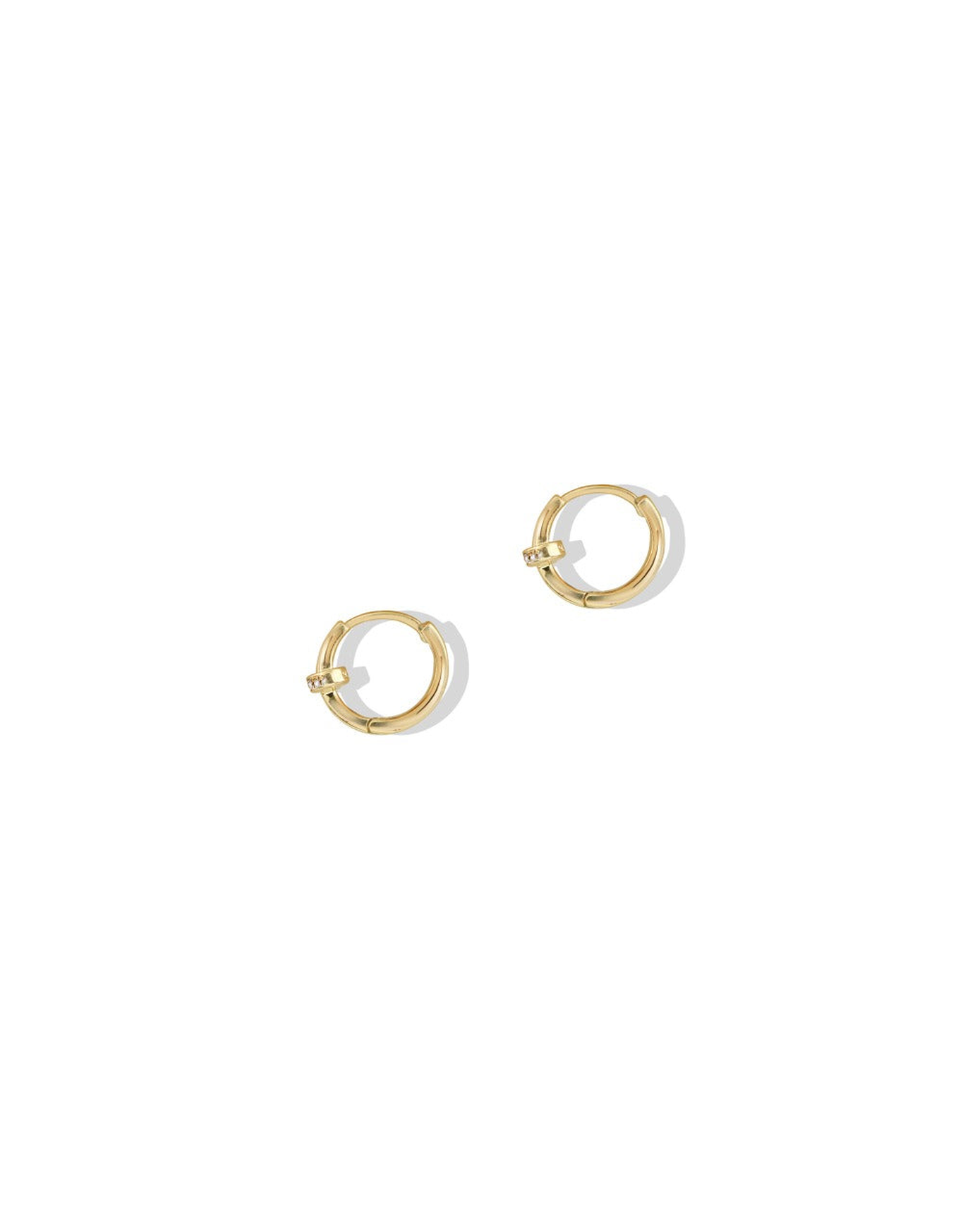 The Mini Screw Huggie Earrings | Gold Plated Sterling Silver