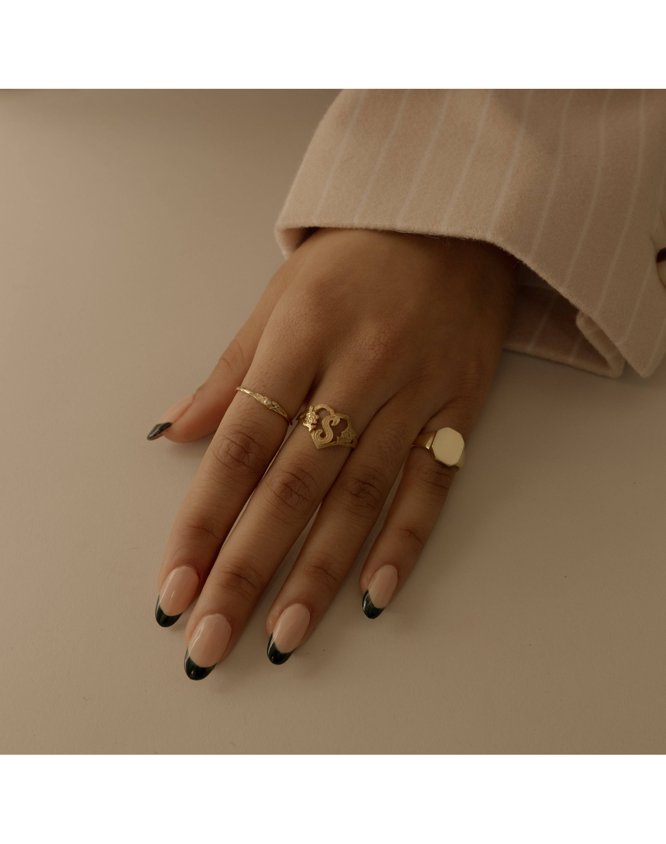 Size 3 - 6 | The Mulberry Pinky Signet Ring | Gold Vermeil and Sterling Silver
