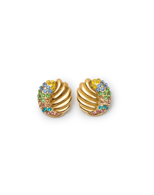 The Multicolor Seashell Earrings | Gold Vermeil