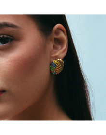 The Multicolor Seashell Earrings | Gold Vermeil