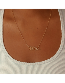 The New York Or Nowhere Nameplate Necklace | Gold Vermeil and Sterling Silver