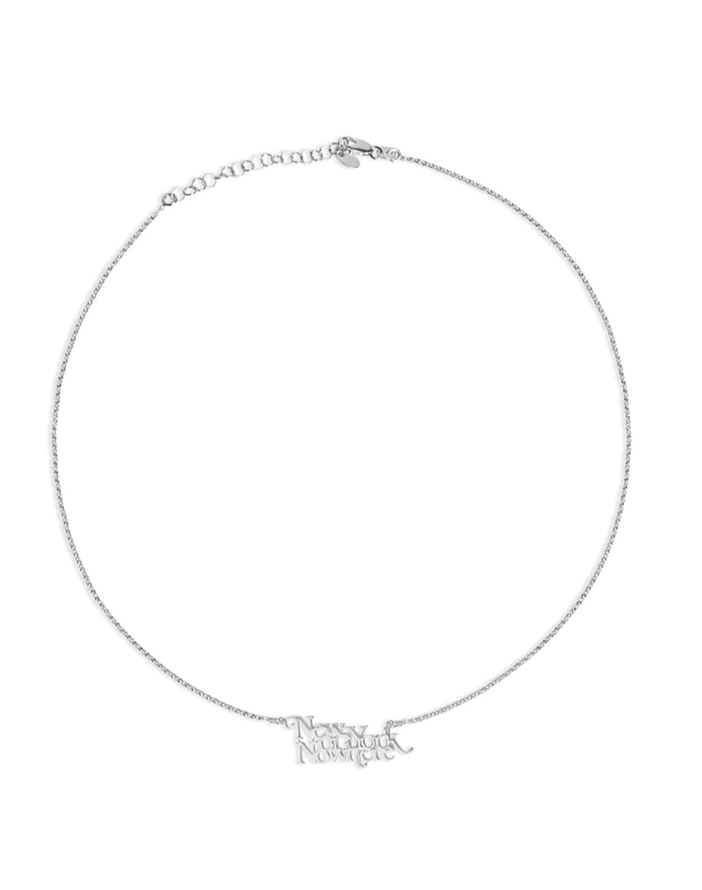 The New York Or Nowhere Nameplate Necklace | Gold Vermeil and Sterling Silver