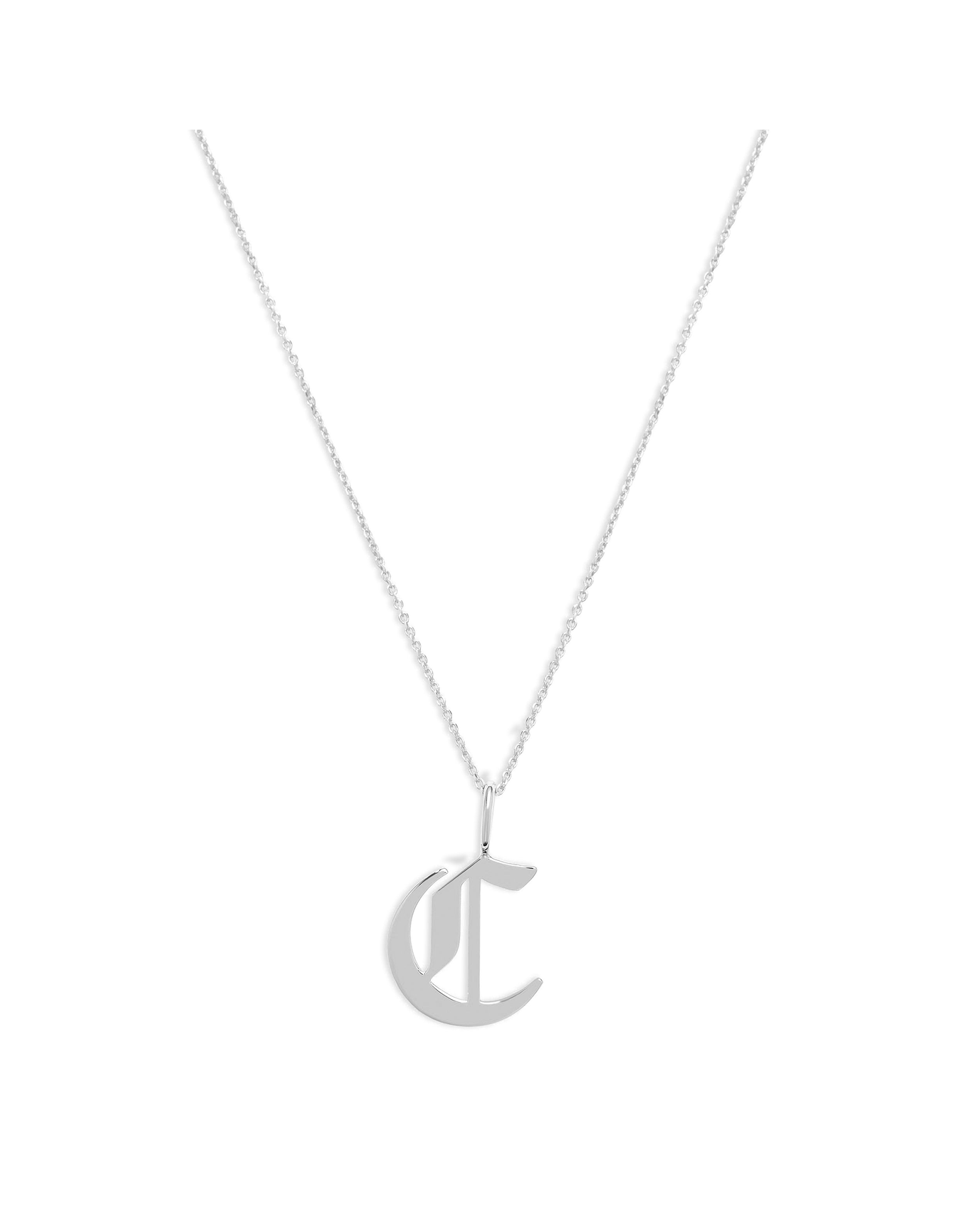 The Old English Pendant Necklace Uppercase | Gold Vermeil and Silver