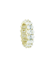 The Oval Cut Eternity Band | Gold Vermeil and Silver